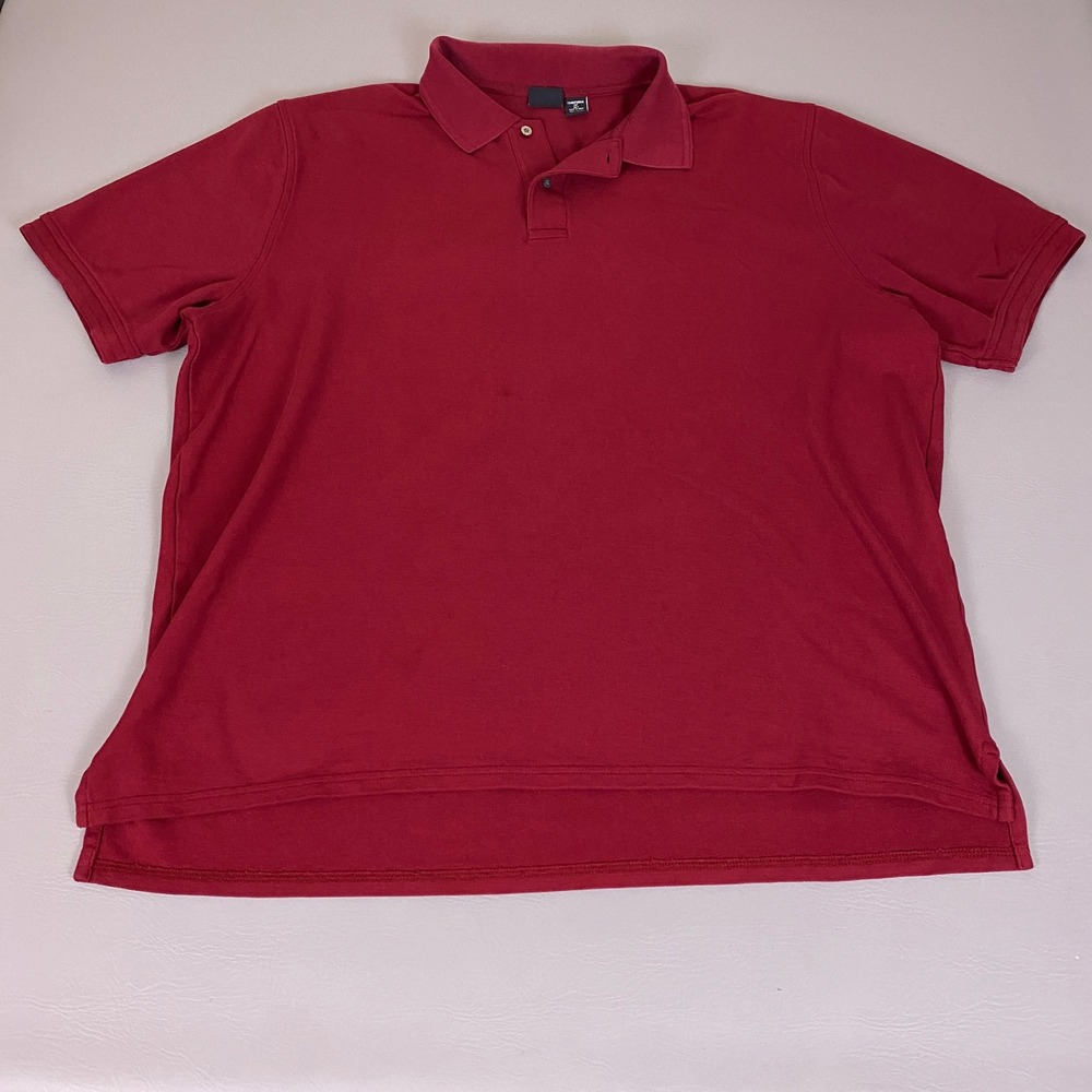 Jos. A. Bank Polo Shirt Mens Size 3XLT Burgundy Red Cotton Traditional Fit *Flaw - Picture 1 of 11